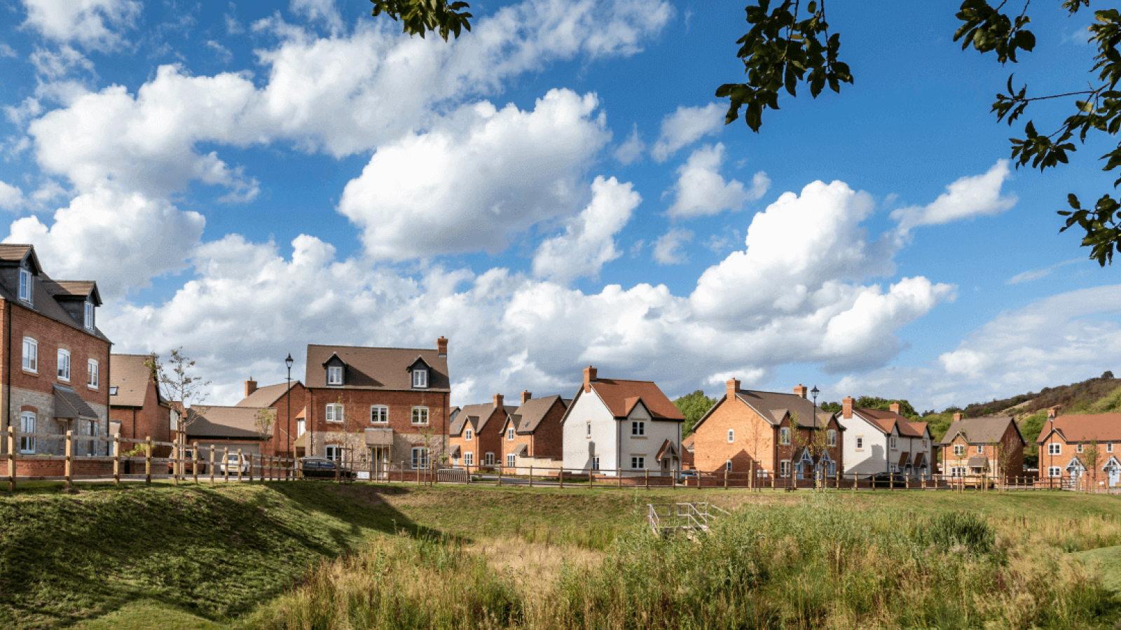 Landscape with new build houses 